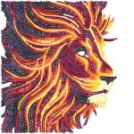 Алмазная (кристальная) мозаика Фрея ALBP-263, постер Огненный лев, 30х30 см