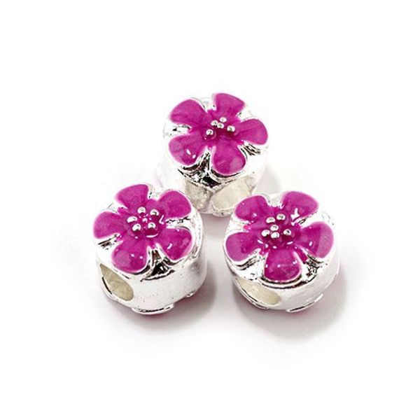 Бусины металл с эмалью 10х12 мм, №6 in ⌀5 мм, 10 шт, Tesoro