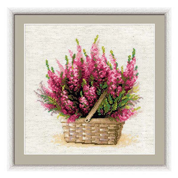 Набор для вышивания нитками Риолис, Шотландский вереск, 25х25 см