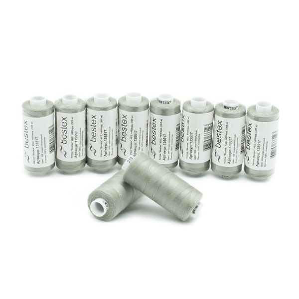 Нитки швейные бытовые Bestex 40/2, 365 м (400 ярд) / 10 кат., 269 гранитно-серый