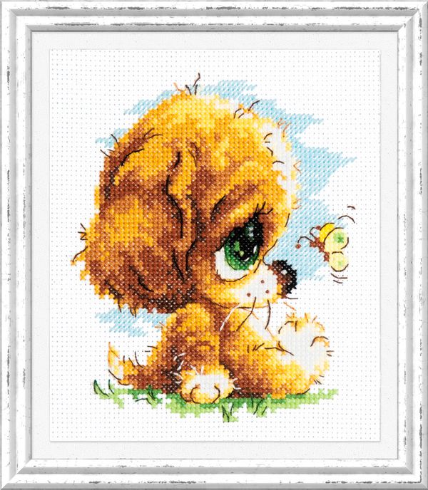 Набор для вышивания нитками Чудесная игла, Милый глупыш 12х14 см