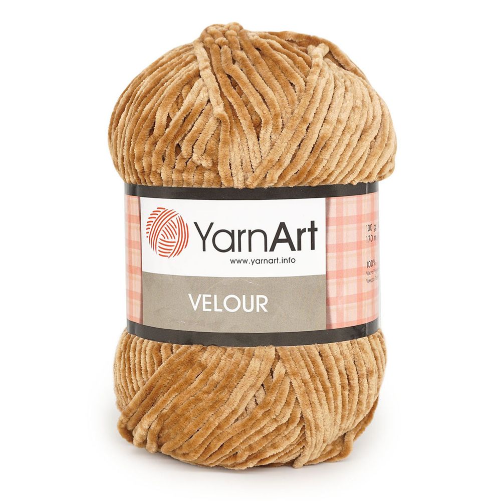 Пряжа YarnArt (ЯрнАрт) Velour / уп.5 мот. по 100 г, 170м, 849 коричневый