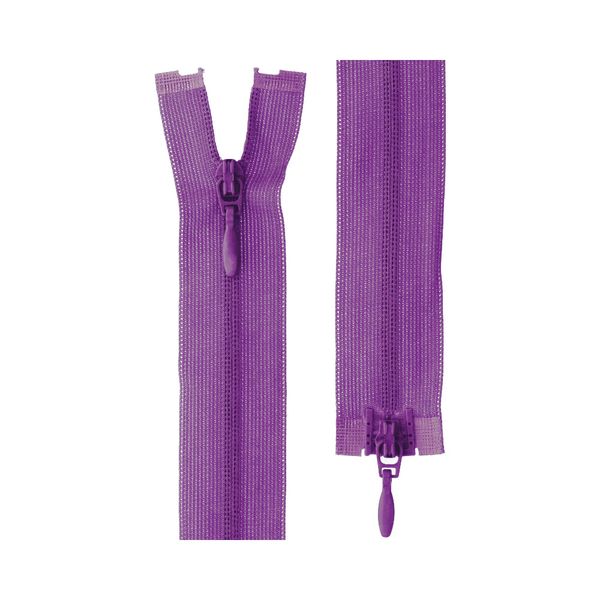 Молния спираль потайная плательная Т3 (3 мм) 2 зам., разъем., 40 см, 10 шт, /РП/, №170 т.сиреневый, Gamma G103L2