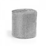 Лента с имитацией страз 120 мм / 9.14 метров, TBYS12 цв.серебро