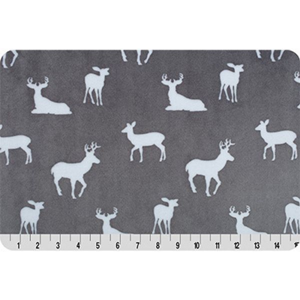Плюш (ткань) Peppy Mockingbird Cuddle 440 г/м², 48х48 см, premier deer to me graphite