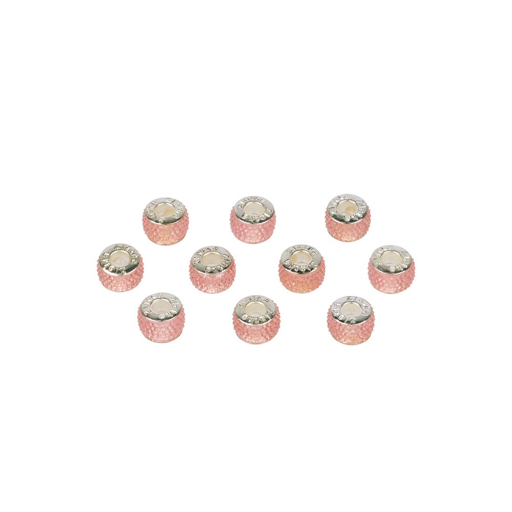 Бусины шармы 10 мм, 10 шт, смола, №03 розовый, Zlatka RFB-10