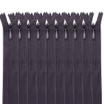 Молния потайная (скрытая) Т3 (3 мм) 1 зам., н/раз., 20 см, т.серый, 31218 / 20, 10 шт