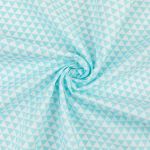 Ткань для пэчворка PEPPY БАБУШКИН СУНДУЧОК ФАСОВКА 100х112 см, 140±5 100% хлопок, БС-44 треугольники голубой, Peppy БАБУШКИН СУНДУЧОК