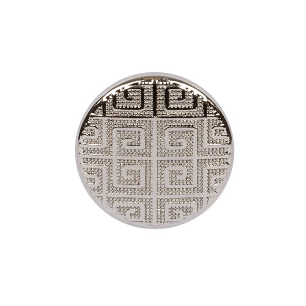 Кнопка Альфа (S-образная) ⌀15.0 мм, 36 шт, металл, нерж., 04 никель, MIKRON JK 005