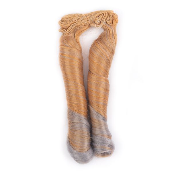 Трессы для кукол 15 см, 100 см, 27 г, 31 оранжевый, серый, HobbyBe HAR-9