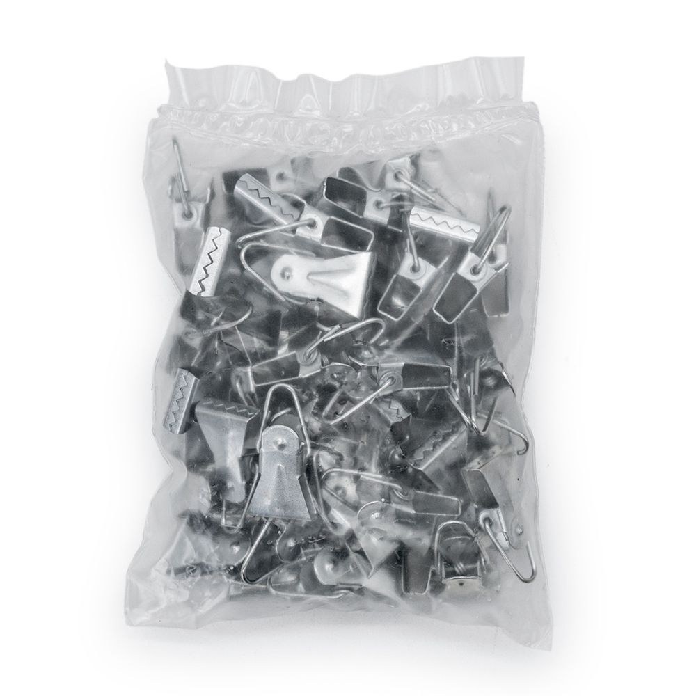 Зажим для штор 28 мм, без кольца металлический ДС, 50 шт