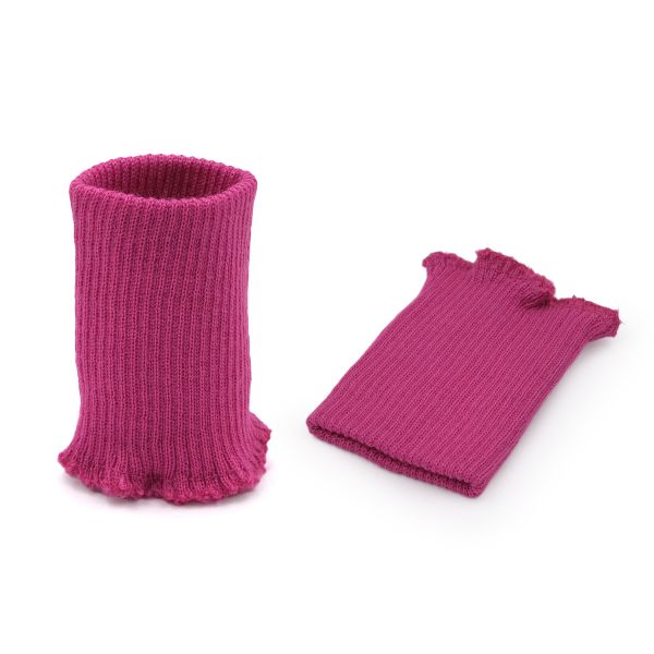 Манжеты трикотажные 6.5х9.5 см, 1 пара, тонкие, 714 рубиновый блеск