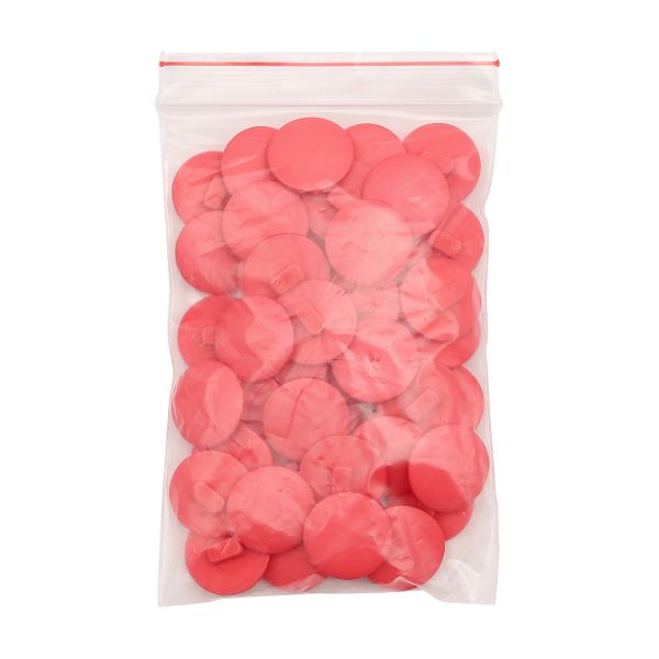 Пуговицы на ножке 28L (18мм), пластик (Coral (коралловый)), NE68, 48 шт