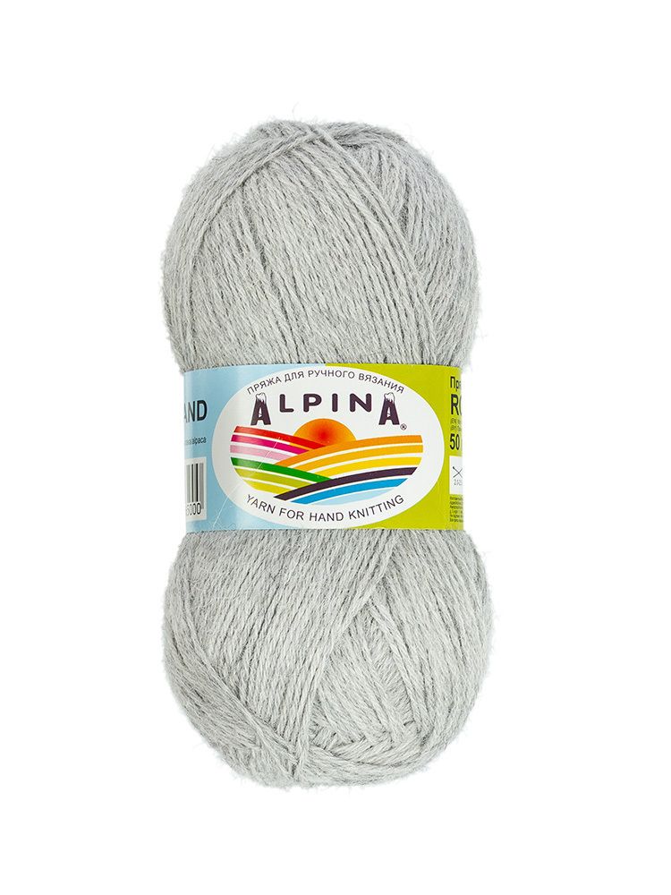 Пряжа Alpina Roland / уп.4 мот. по 50г, 200м, 25 св.серый
