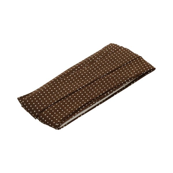 Косая бейка хлопковая 20 мм / 5 шт по 5.4 метра, №098P коричневый/белый горох, Gamma GBF-20