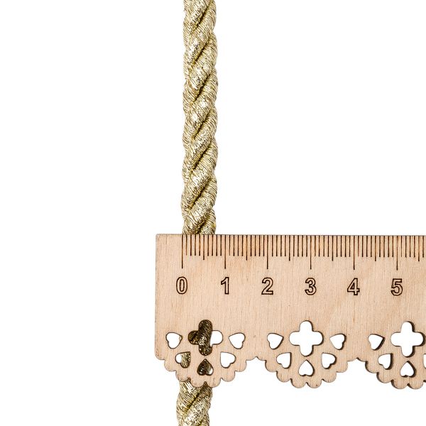 Шнур витой металлизированный 8мм / 18,29м, 182 золото