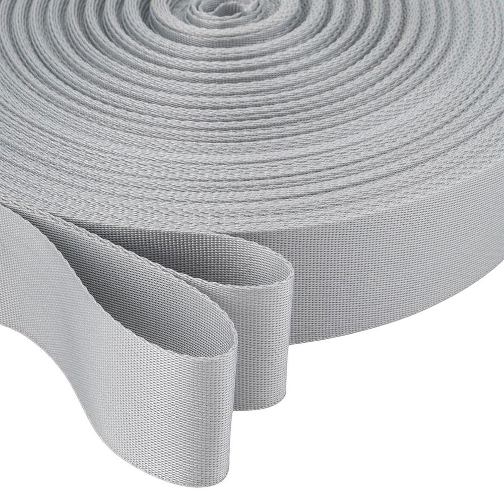 Стропа (ременная лента) 38 мм / 45.5 метров, [17 г/пог.м], серый цв. 1026, ГРХ10034