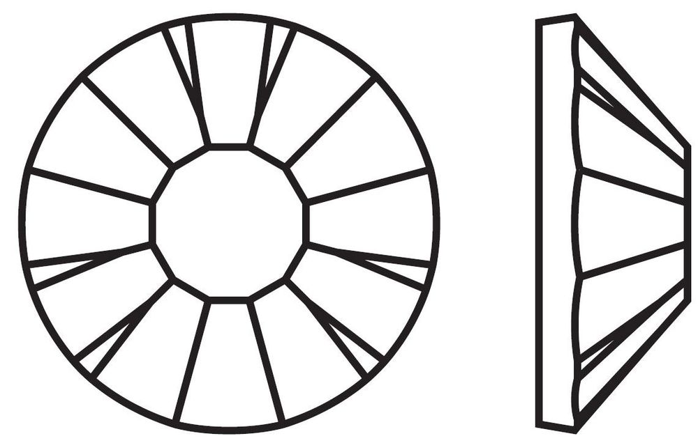 Стразы неклеевые стекло Crystal 7.2 мм, 72 шт, SS34 белый (crystal), Preciosa 438-11-618 s