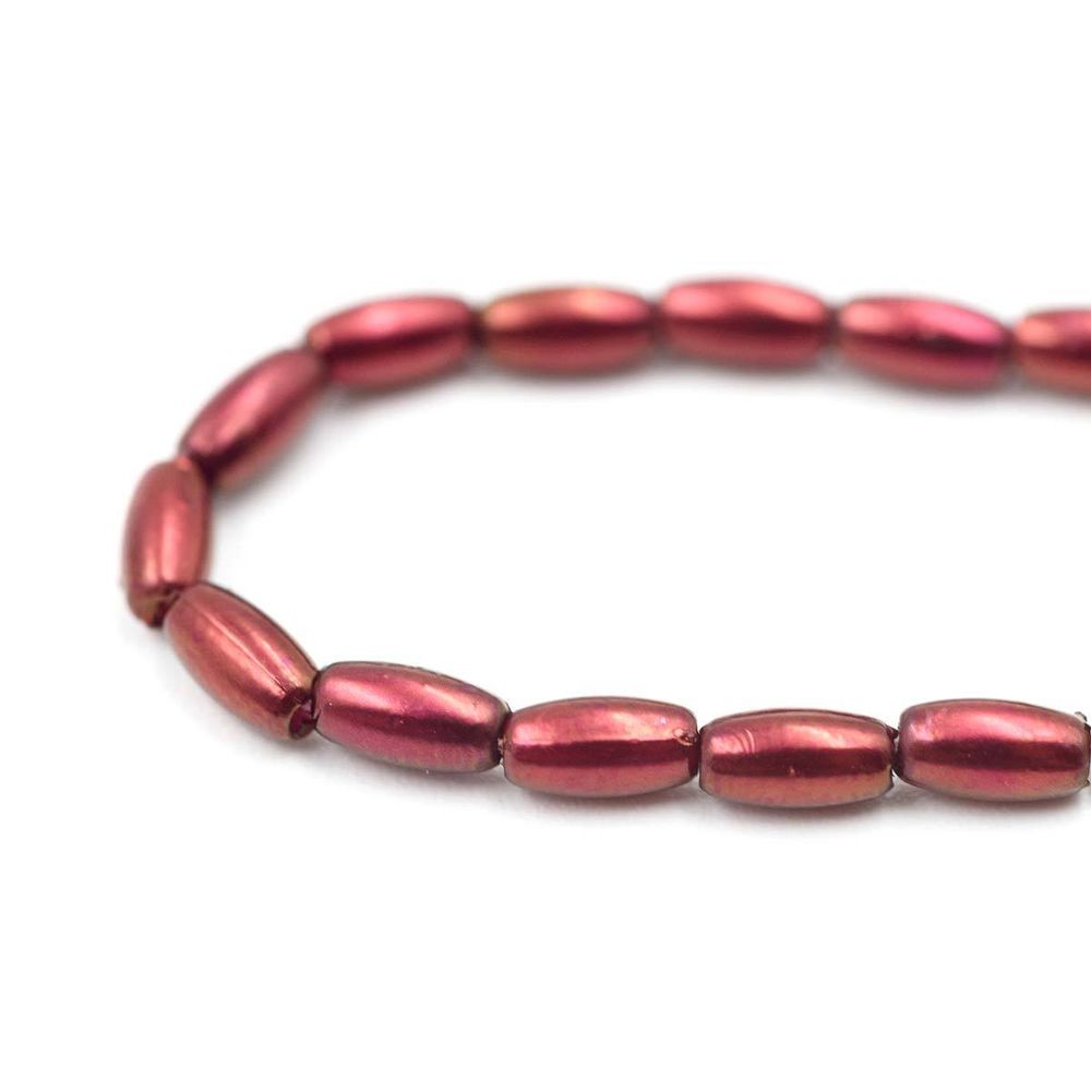 Бусины пластик (жемчуг) 3х6 мм, 15 г, Astra&Craft, J533 винный