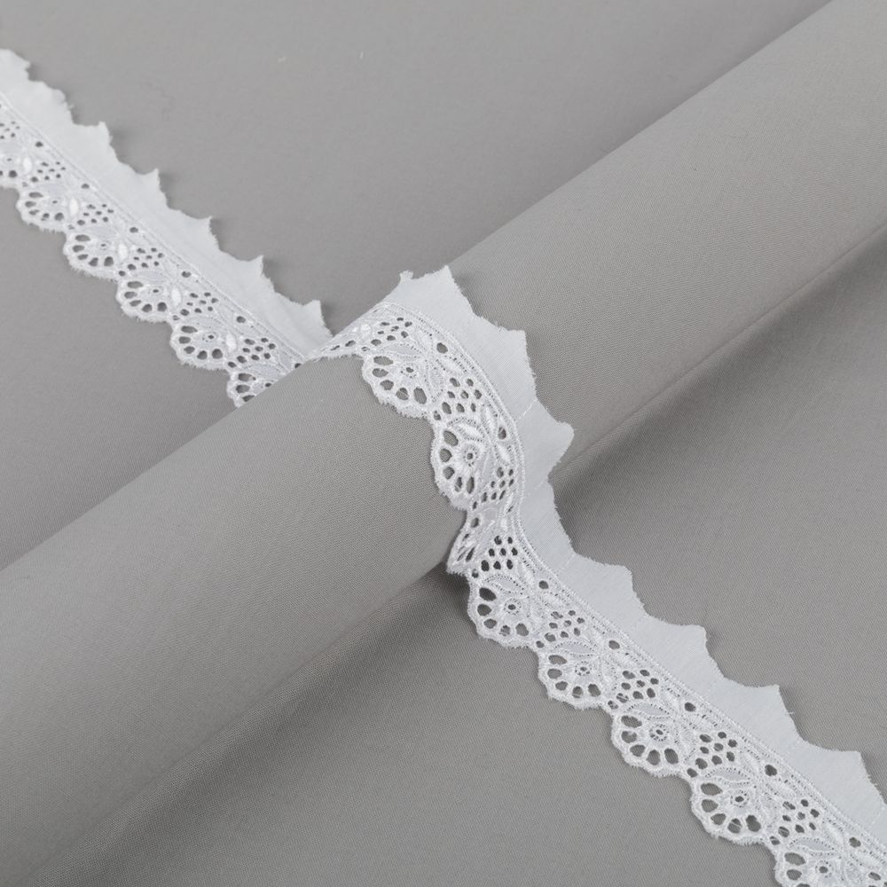 Кружево шитьё 35 мм / 9±0.2 метров, Турция, белый, Gamma GYEM-35-039