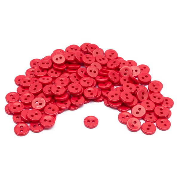 Пуговицы 2 прокола 14L, 9 мм, (Red (красный)), NE74, 144 шт