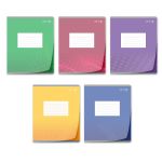 Тетрадь ученическая школьная с пластиковой обложкой 180 мкр, цвет.запечат.титул лист A5+ 24 л. на скобе 65 г/м², белизна 100 %, 15 шт, клетка, 01109 Яркий цвет, Светоч Т66