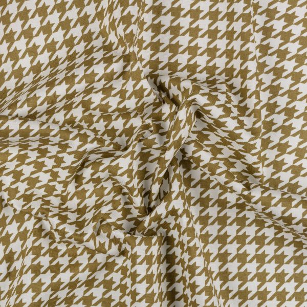 Ткань для пэчворка Peppy Бабушкин сундучок, отрез 50х55 см, 140 г/м², БС-01 Гусиная лапка бл.зеленый, Peppy