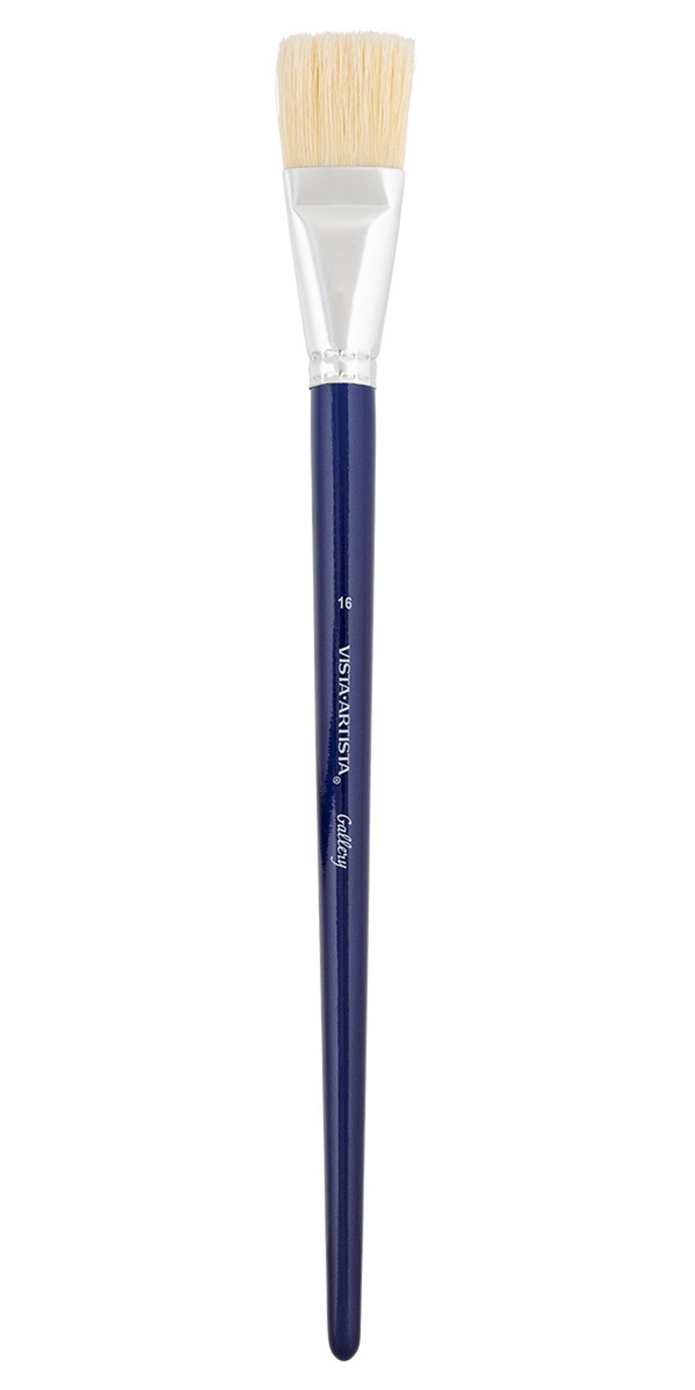 Кисть щетина №16 плоская, 5 шт, длинная ручка, 16, Vista-Artista 30012-16
