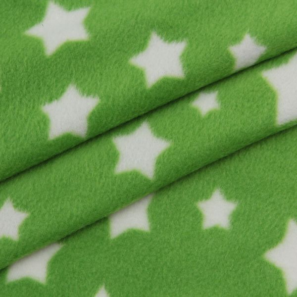 Трикотаж для кукол флис Звезды 190 (50х50 см +- 2см) (17 зеленый), 28880