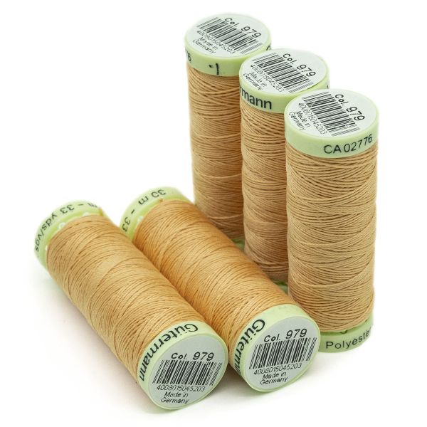 Нитки отделочные Gutermann Top Stitch, 30м, 979 абрикос, 5 катушек