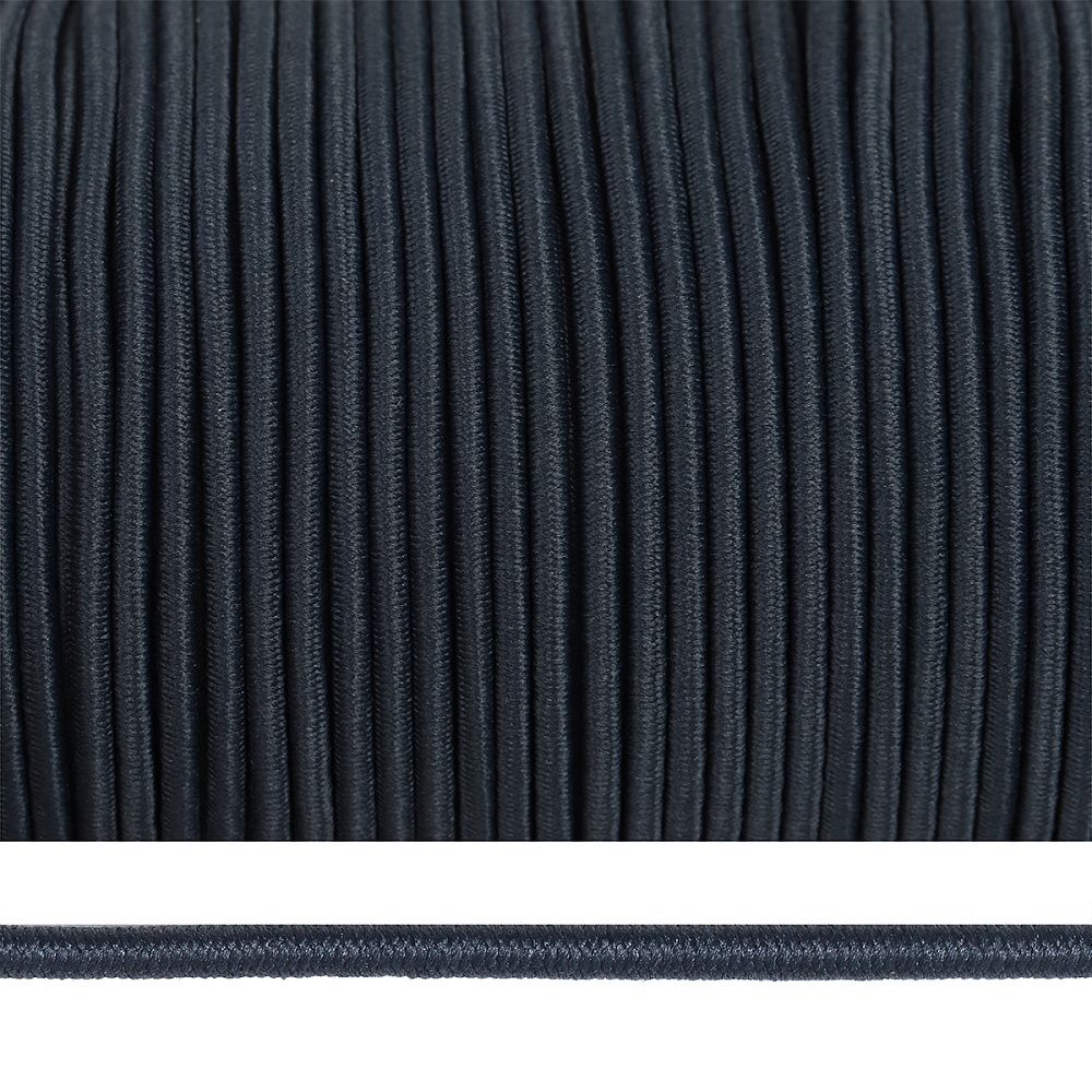 Резинка шляпная (шнур эластичный) ⌀3.0 мм / 100 метров, цв.F321 т.серый