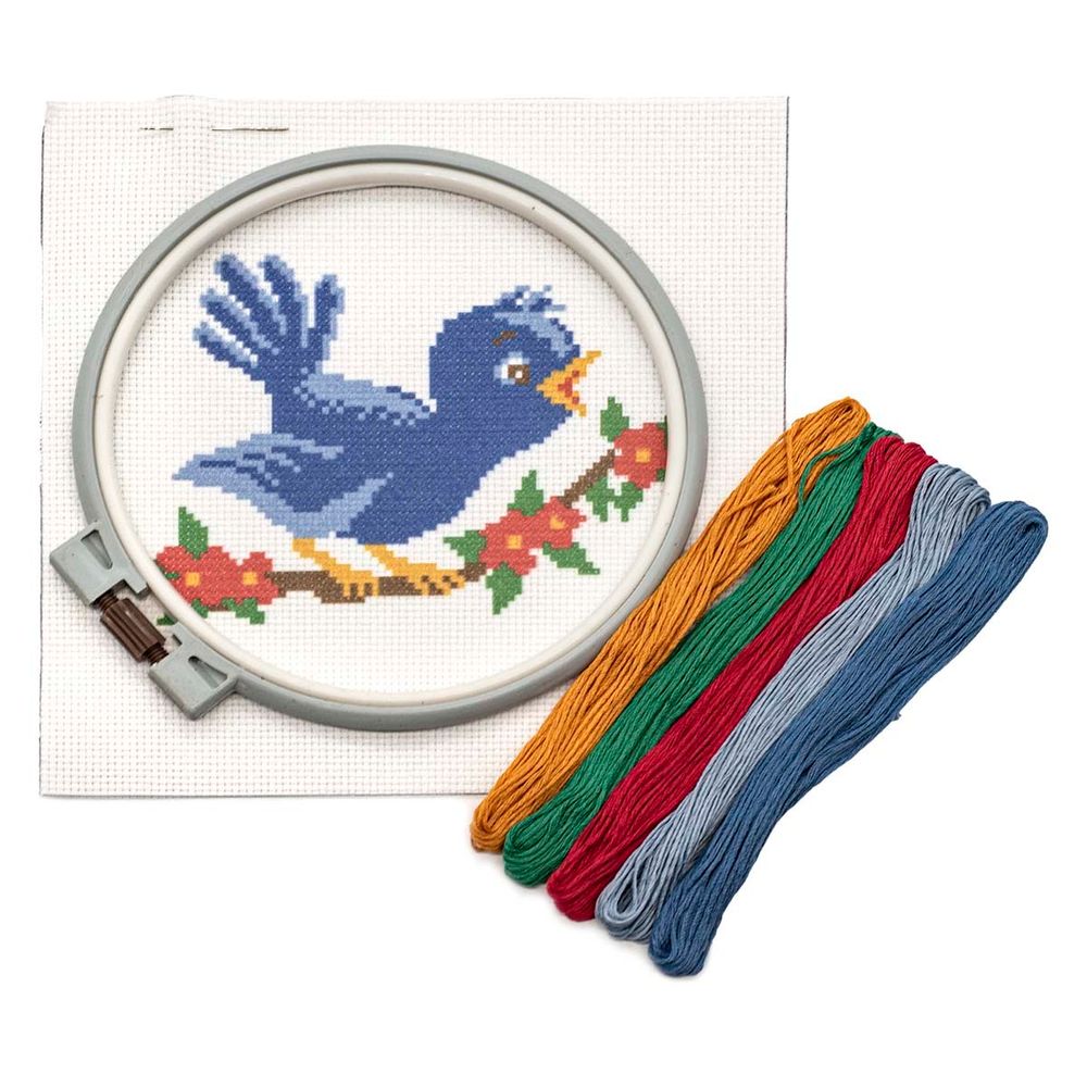 Набор для вышивания нитками Hobby&Pro Kids, Соловушка 19х19см