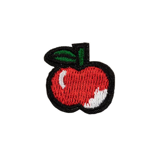 Термоаппликация L №09/5, 5 шт, L017-2 яблоко красное 2.5х2.5 см, Gamma