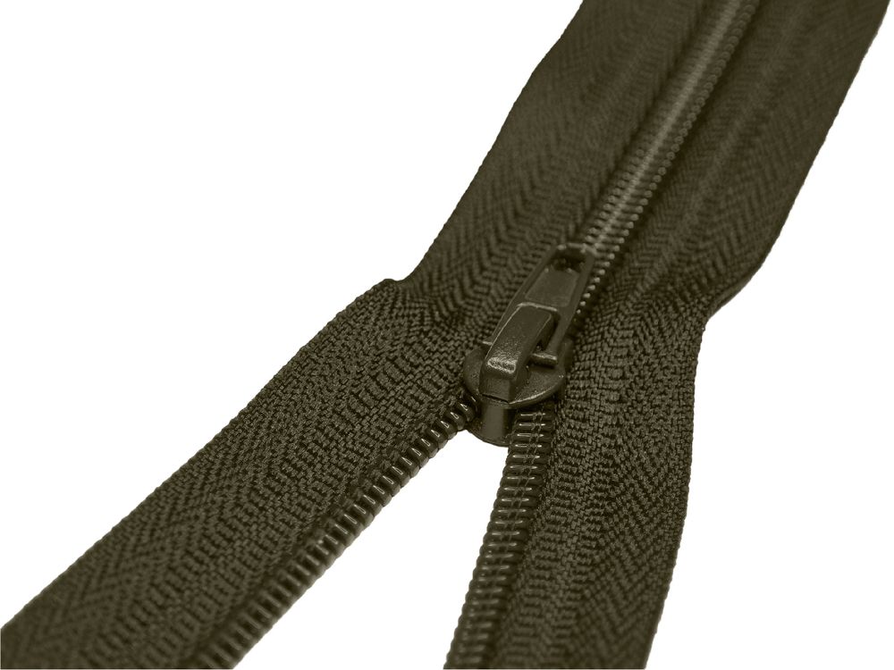 Молния спираль (витая) (цв.SBS) брючная Т4 (4 мм) 1 зам., н/раз., 20 см, автомат, S-305 хаки, 100 шт