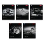 Тетрадь ученическая общая, софт-тач ламинация, A5+ 96 л. на скобе 60 г/м², белизна 100%, 5 шт, клетка в термоусадочной пленке, 000777 За рулём, Светоч 96ТЕТк-006