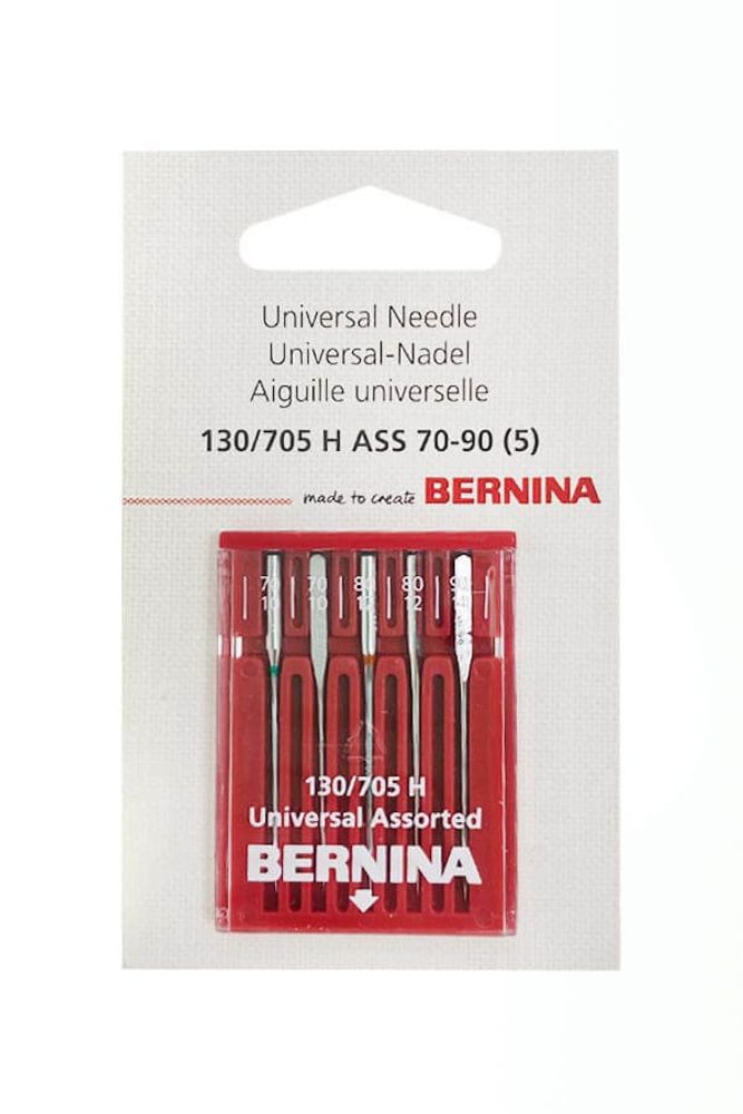 Иглы для швейных машин базовые универсальные 130/705 H, №70-90, Bernina, 5 игл, 002 507 71 02, 1 уп