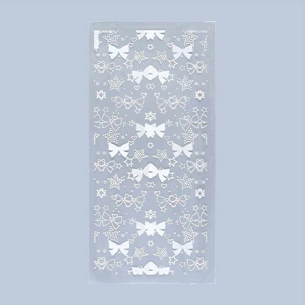 Пакет подарочный пропиленовый "Бантики", 14х29см, 6831697, 50 шт