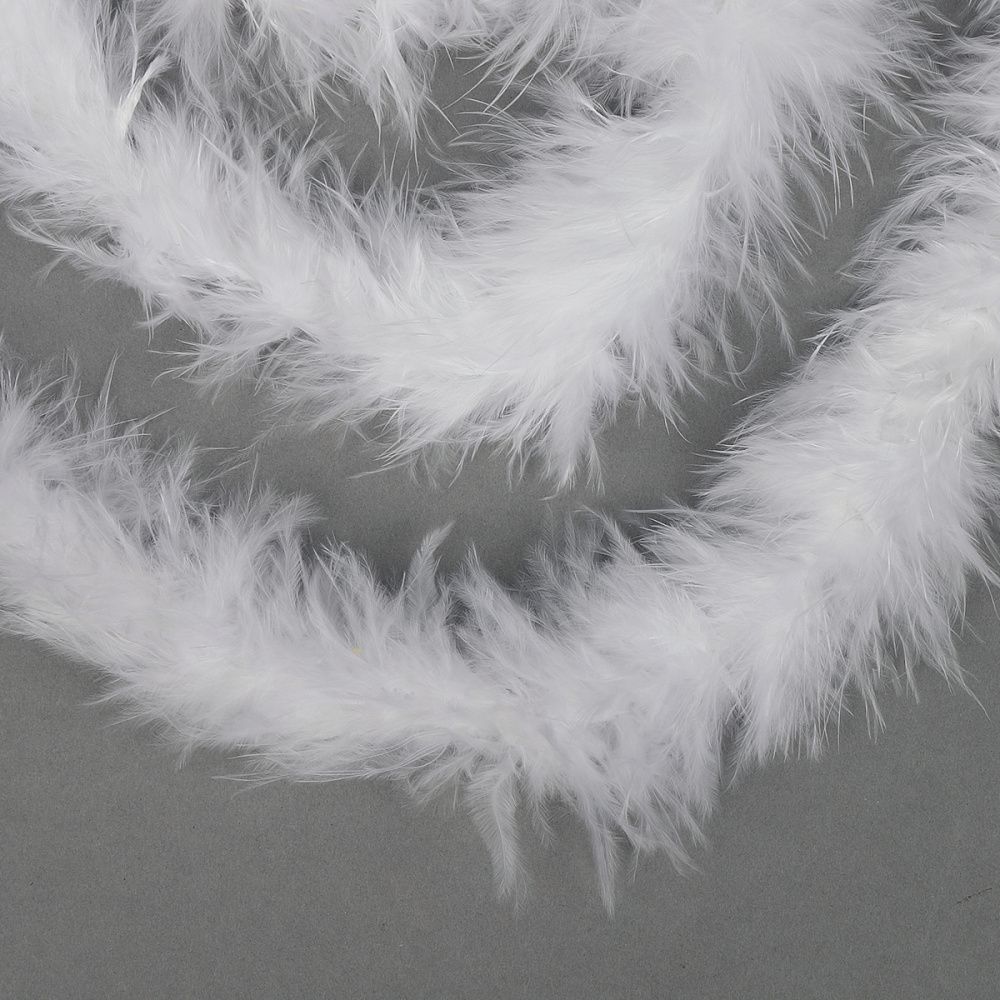 Боа из пуха 2 метра, 15±3г, белый