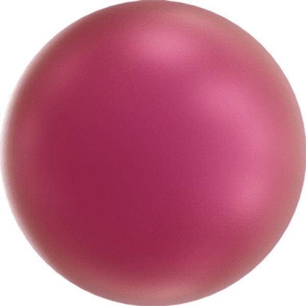 Бусины стекло (жемчуг) ⌀10 мм, 5 шт, бл. малиновый (mulb. pink 2018), 5810