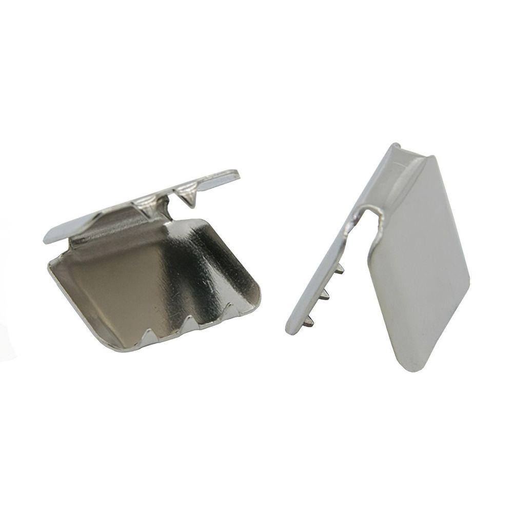 Зажим для ленты/стропы 10х10 мм, никель, 50 шт