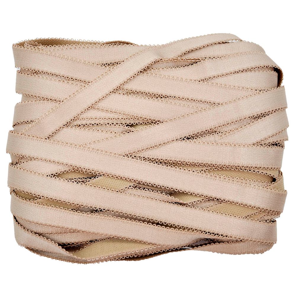 Резинка бельевая (бретелечная) блестящая 16.0 мм / 25 метров, капучино