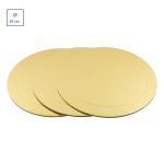 Подложки под торт 28 см, 3.5 мм, 3 шт, золото, S-Chief PDC-0008
