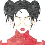 Алмазная (кристальная) мозаика Фрея, постер Девушка в красном, 30х30 см