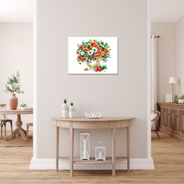 Алмазная (кристальная) мозаика Фрея, Маки и незабудки, 40х30 см