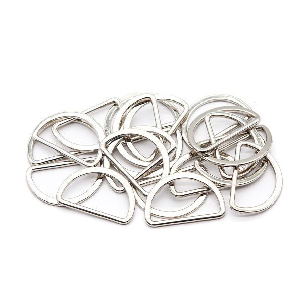 Полукольцо литое металл внутр. 40 мм (внешн. 47х30 мм), 20 шт, цв.никель, 819-035