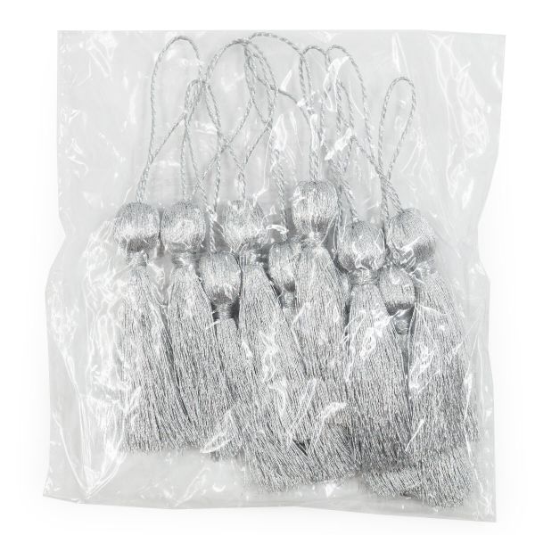 Кисти шторные 70.0 мм, метанит, серебро, 5 шт