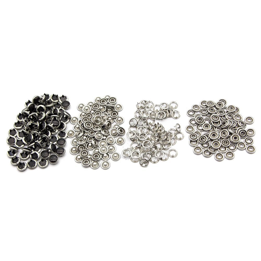 Кнопка рубашечная (джерси) жемчужинка ⌀9.5 мм, ≈72 шт, МЕТАЛЛ, акрил, черный/никель, NEW STAR