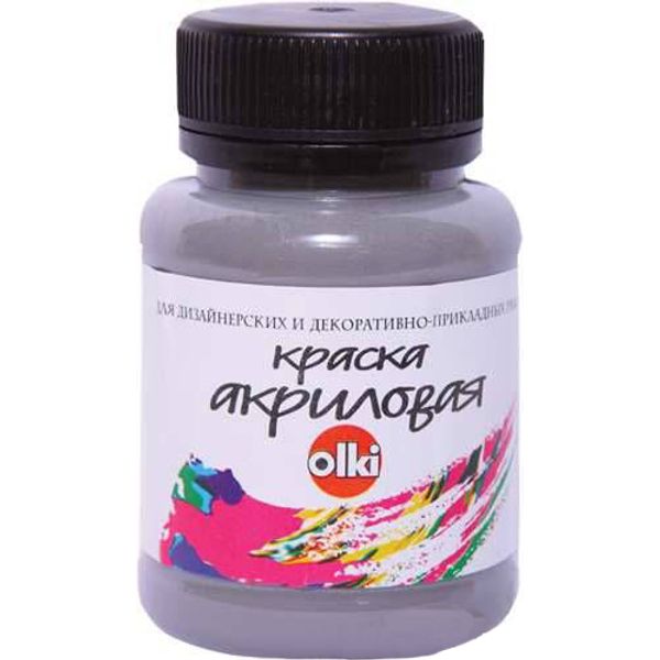 Краска акриловая для дизайна Olki, 100 мл, серый