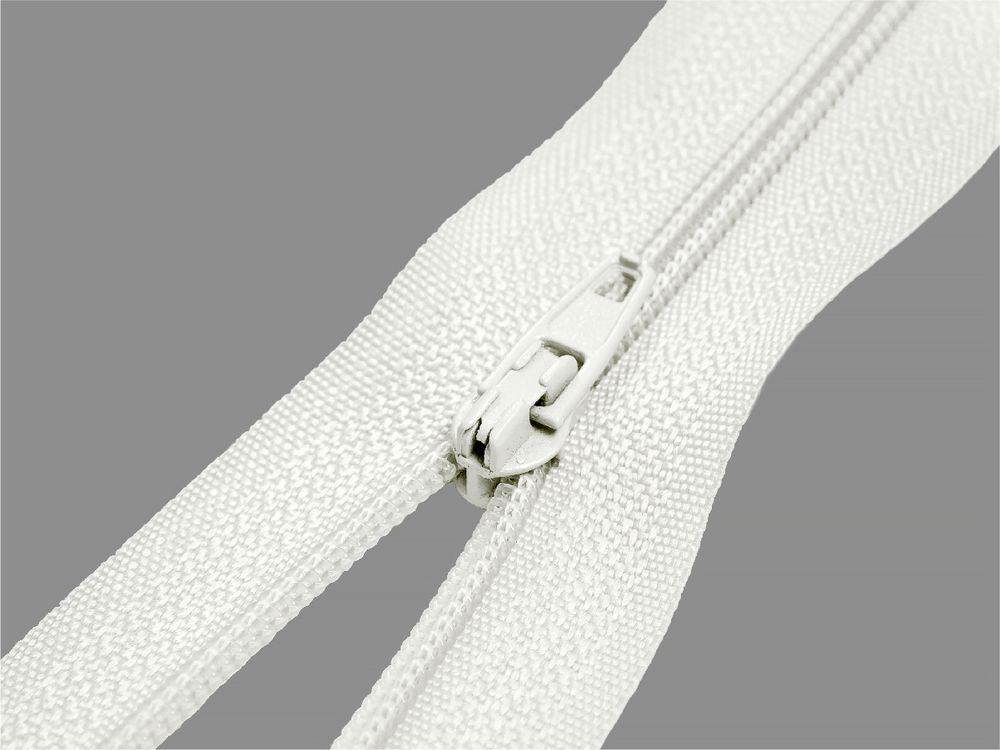 Молния спираль (витая) (цв.SBS) брючная Т3 (3 мм) 1 зам., н/раз., 18 см, автомат, S-801 молочная, уп.100 шт