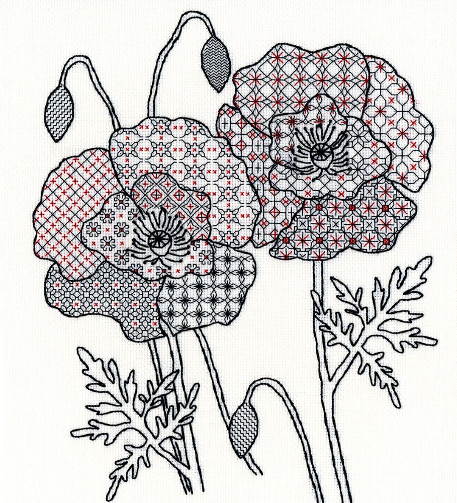 Bothy Threads, Poppy (Мак), 30х33 см /TOS/